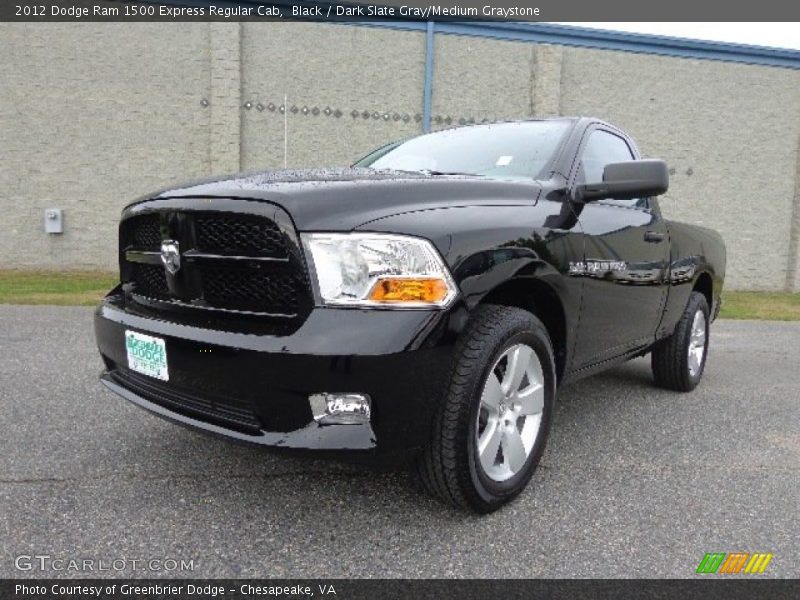 Black / Dark Slate Gray/Medium Graystone 2012 Dodge Ram 1500 Express Regular Cab