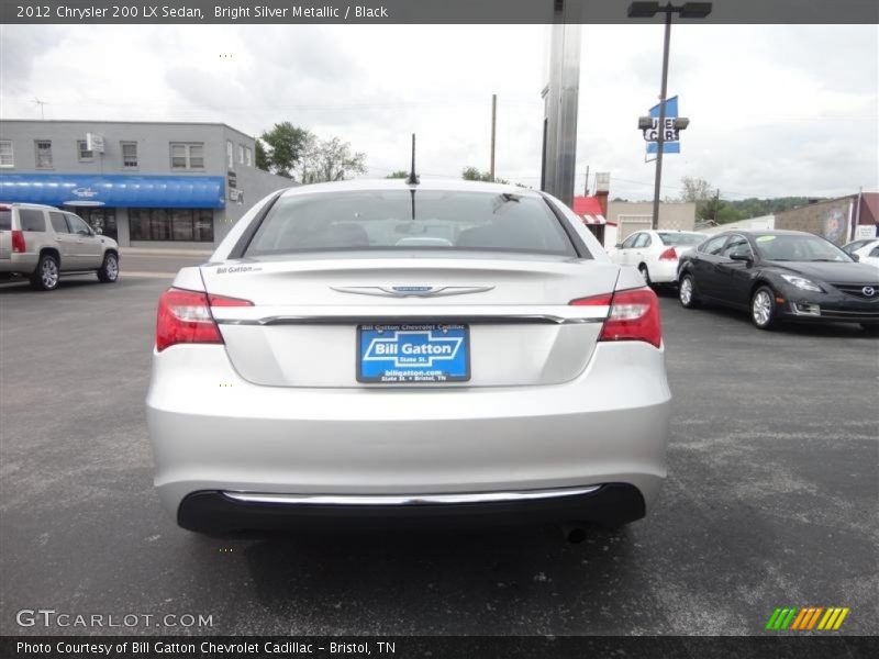 Bright Silver Metallic / Black 2012 Chrysler 200 LX Sedan