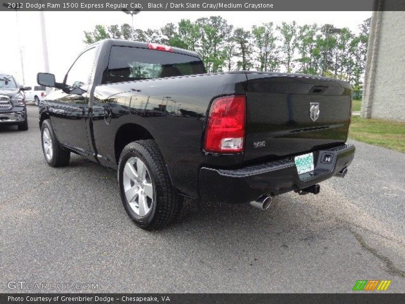 Black / Dark Slate Gray/Medium Graystone 2012 Dodge Ram 1500 Express Regular Cab