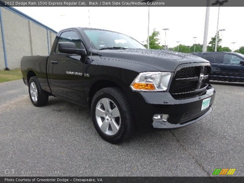 Black / Dark Slate Gray/Medium Graystone 2012 Dodge Ram 1500 Express Regular Cab
