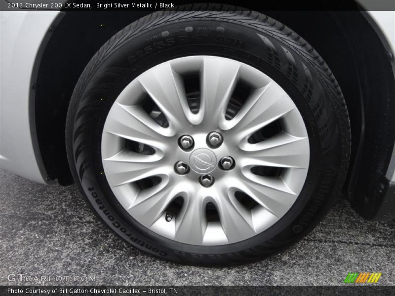 Bright Silver Metallic / Black 2012 Chrysler 200 LX Sedan