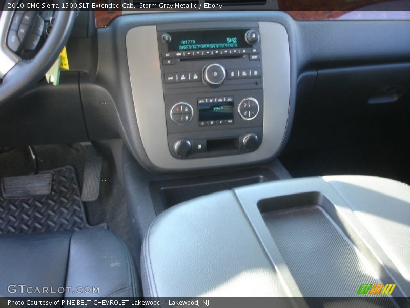 Storm Gray Metallic / Ebony 2010 GMC Sierra 1500 SLT Extended Cab