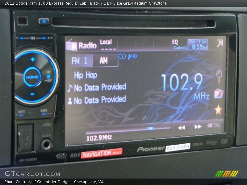 Black / Dark Slate Gray/Medium Graystone 2012 Dodge Ram 1500 Express Regular Cab