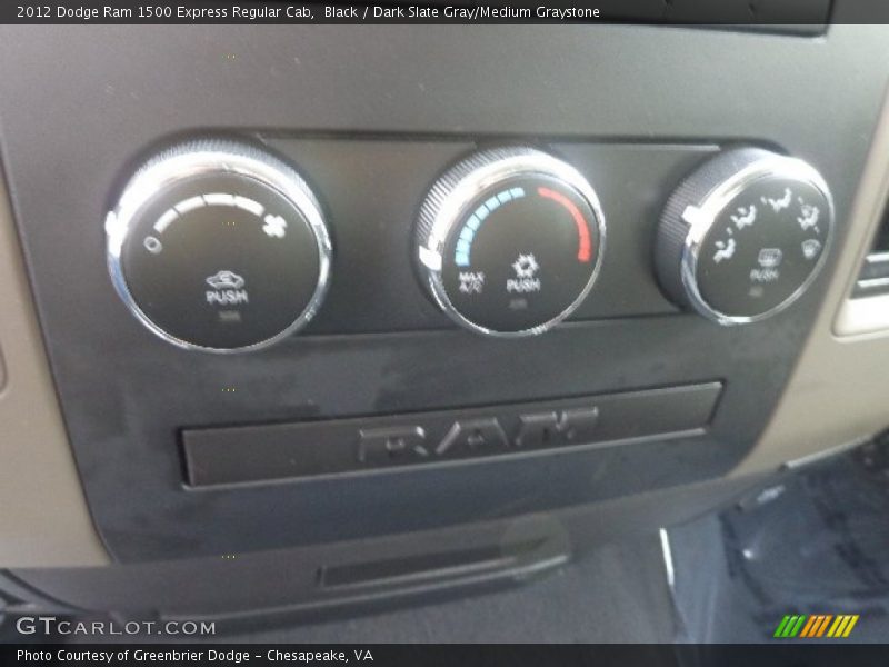 Black / Dark Slate Gray/Medium Graystone 2012 Dodge Ram 1500 Express Regular Cab