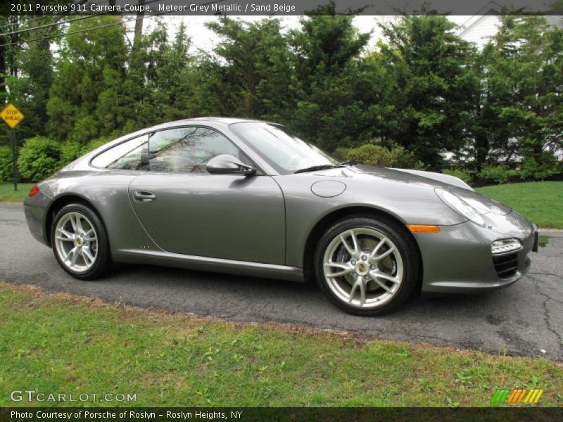 Meteor Grey Metallic / Sand Beige 2011 Porsche 911 Carrera Coupe