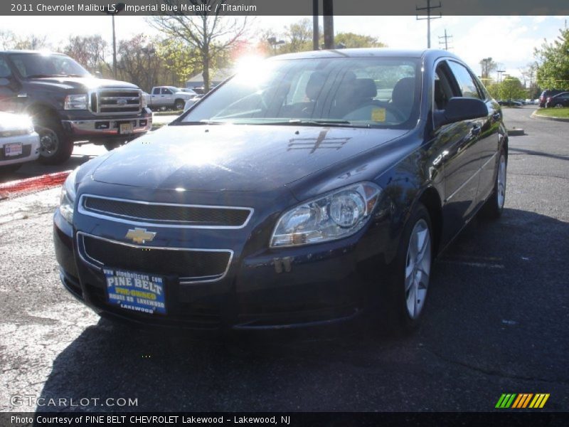 Imperial Blue Metallic / Titanium 2011 Chevrolet Malibu LS