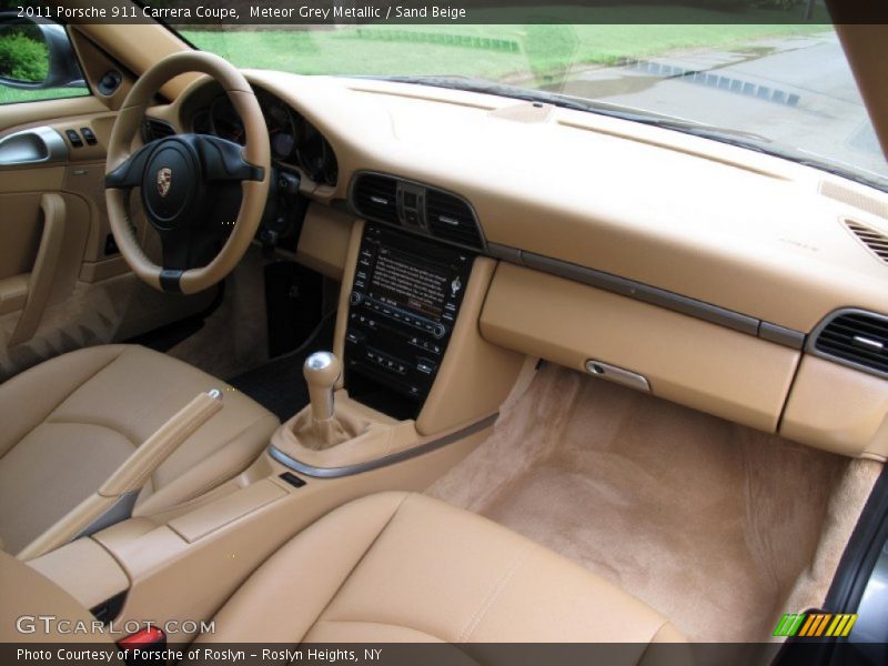 Meteor Grey Metallic / Sand Beige 2011 Porsche 911 Carrera Coupe