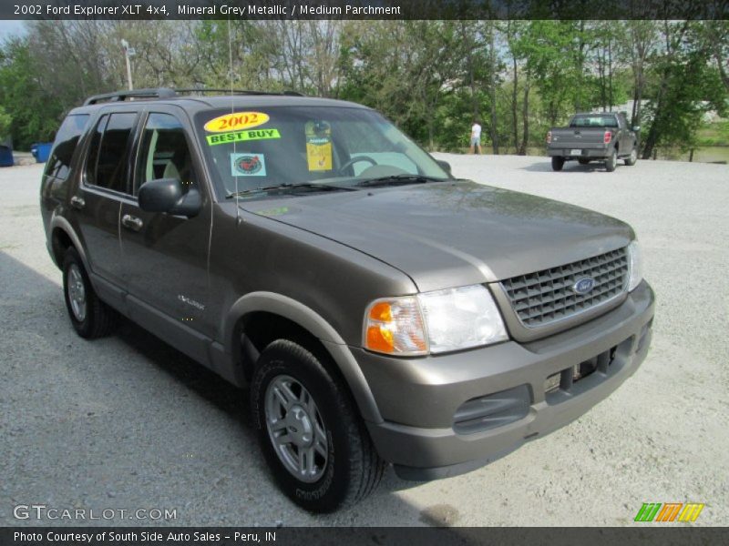 Mineral Grey Metallic / Medium Parchment 2002 Ford Explorer XLT 4x4