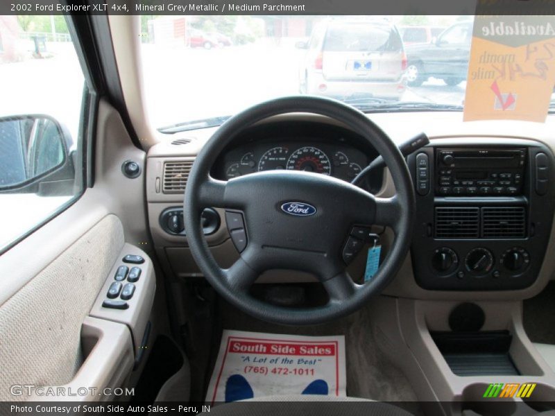 Mineral Grey Metallic / Medium Parchment 2002 Ford Explorer XLT 4x4
