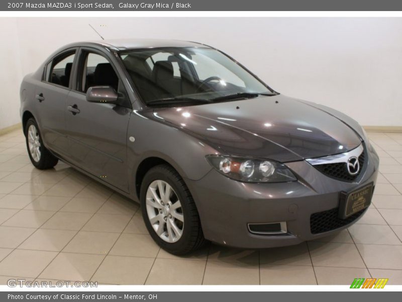 Galaxy Gray Mica / Black 2007 Mazda MAZDA3 i Sport Sedan