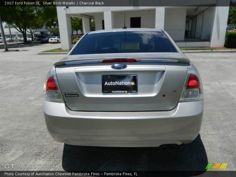 Silver Birch Metallic / Charcoal Black 2007 Ford Fusion SE