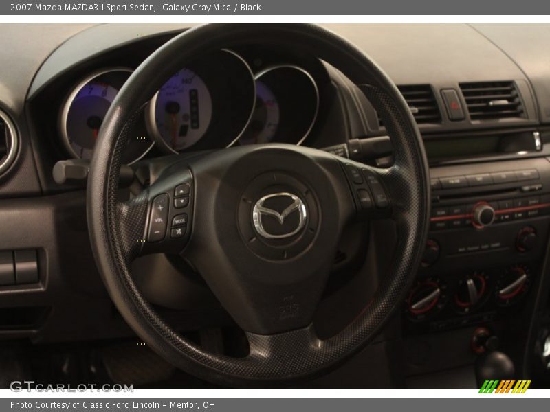 Galaxy Gray Mica / Black 2007 Mazda MAZDA3 i Sport Sedan