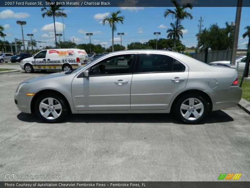 Silver Birch Metallic / Charcoal Black 2007 Ford Fusion SE