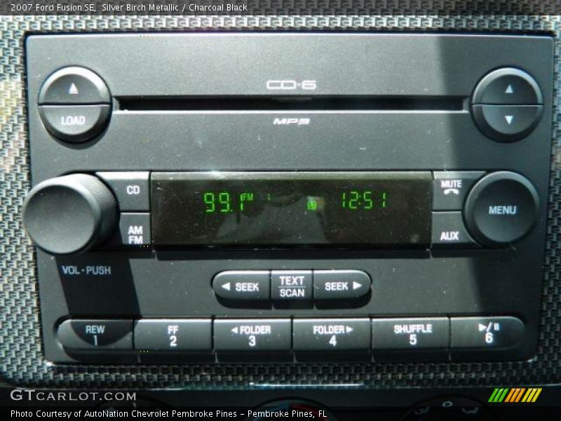 Silver Birch Metallic / Charcoal Black 2007 Ford Fusion SE
