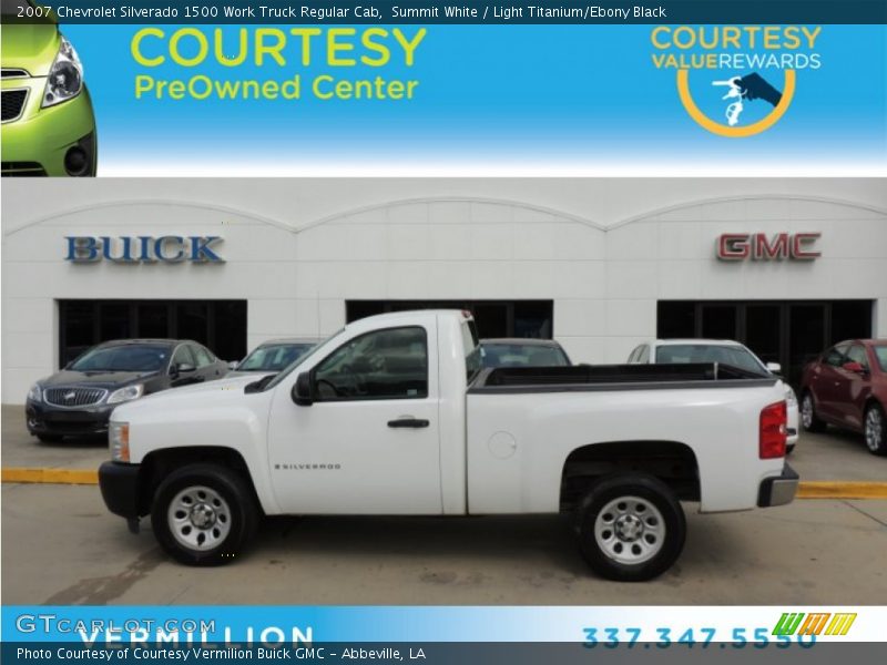 Summit White / Light Titanium/Ebony Black 2007 Chevrolet Silverado 1500 Work Truck Regular Cab