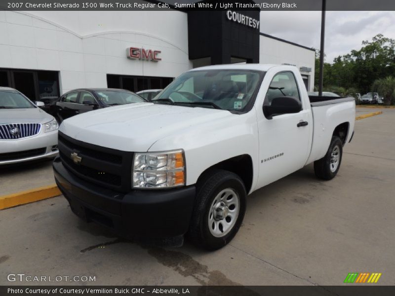 Summit White / Light Titanium/Ebony Black 2007 Chevrolet Silverado 1500 Work Truck Regular Cab