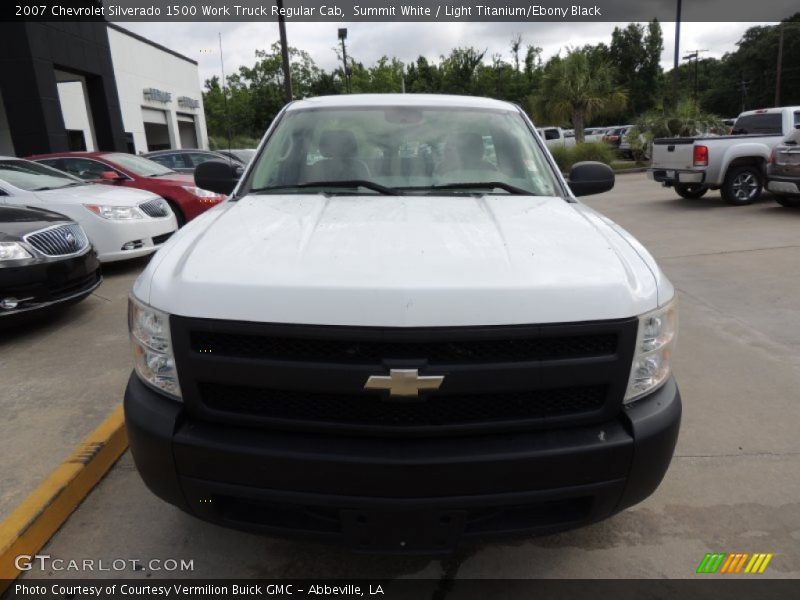 Summit White / Light Titanium/Ebony Black 2007 Chevrolet Silverado 1500 Work Truck Regular Cab