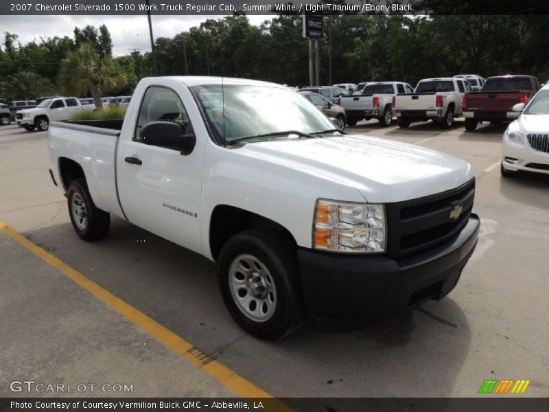 Summit White / Light Titanium/Ebony Black 2007 Chevrolet Silverado 1500 Work Truck Regular Cab