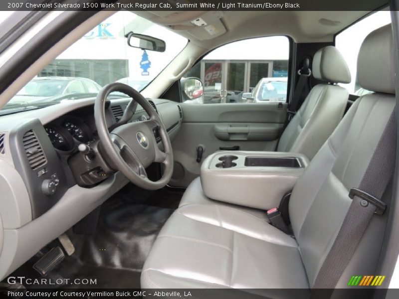Summit White / Light Titanium/Ebony Black 2007 Chevrolet Silverado 1500 Work Truck Regular Cab
