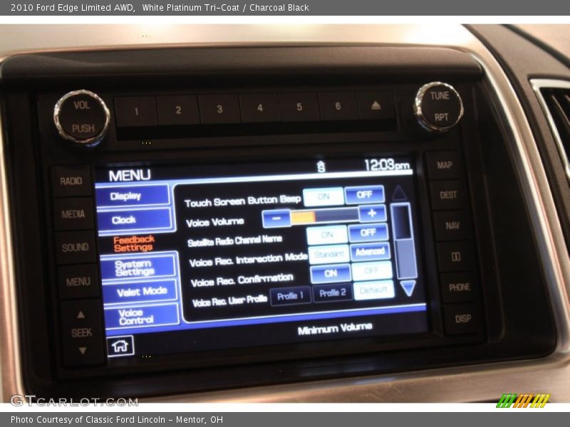 White Platinum Tri-Coat / Charcoal Black 2010 Ford Edge Limited AWD