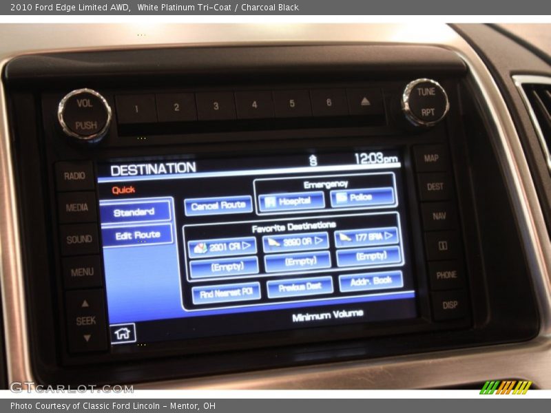 White Platinum Tri-Coat / Charcoal Black 2010 Ford Edge Limited AWD