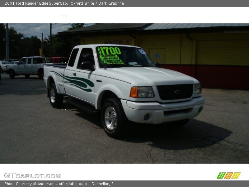 Oxford White / Dark Graphite 2001 Ford Ranger Edge SuperCab