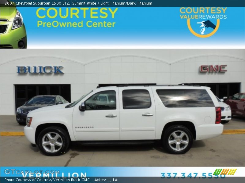 Summit White / Light Titanium/Dark Titanium 2007 Chevrolet Suburban 1500 LTZ