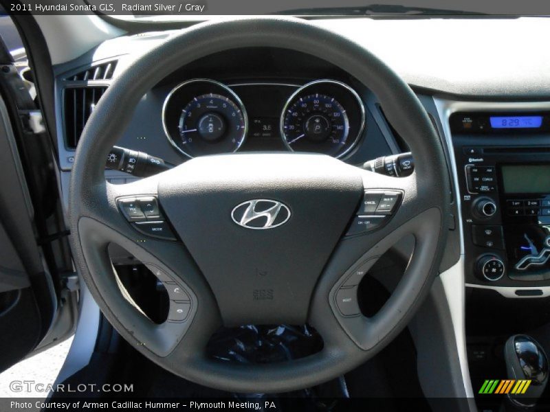 Radiant Silver / Gray 2011 Hyundai Sonata GLS