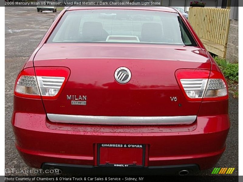 Vivid Red Metallic / Dark Charcoal/Medium Light Stone 2006 Mercury Milan V6 Premier