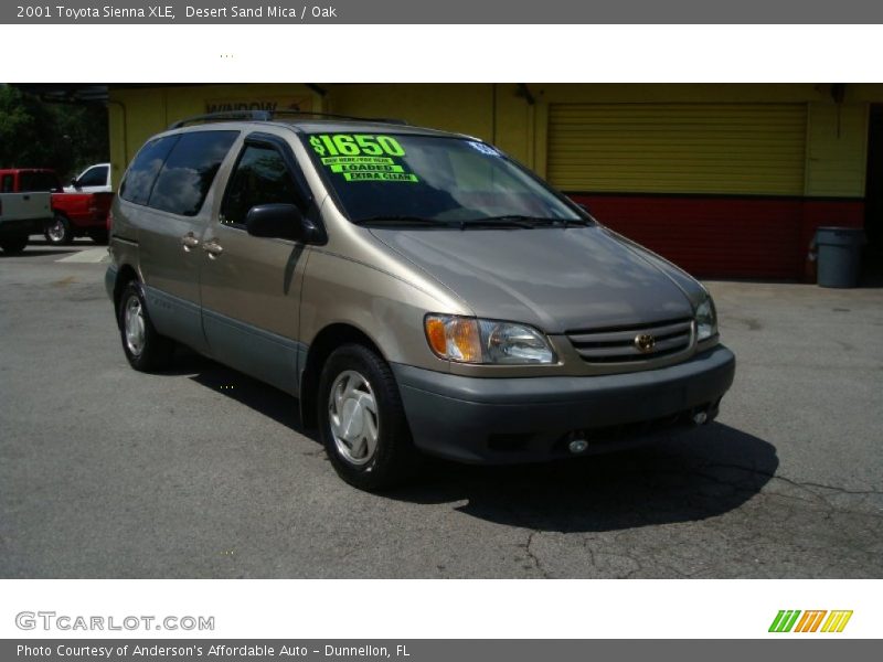 Desert Sand Mica / Oak 2001 Toyota Sienna XLE