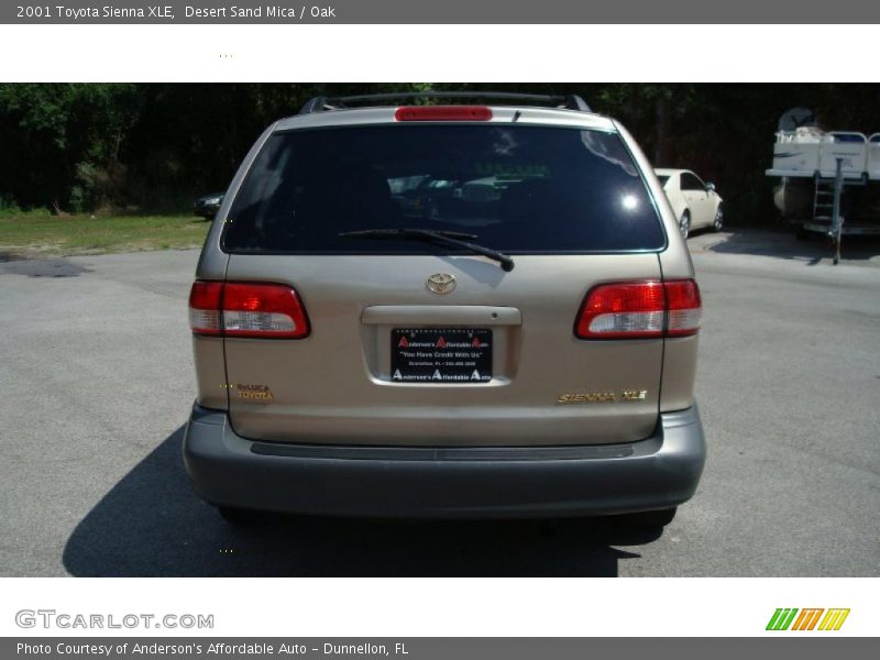 Desert Sand Mica / Oak 2001 Toyota Sienna XLE