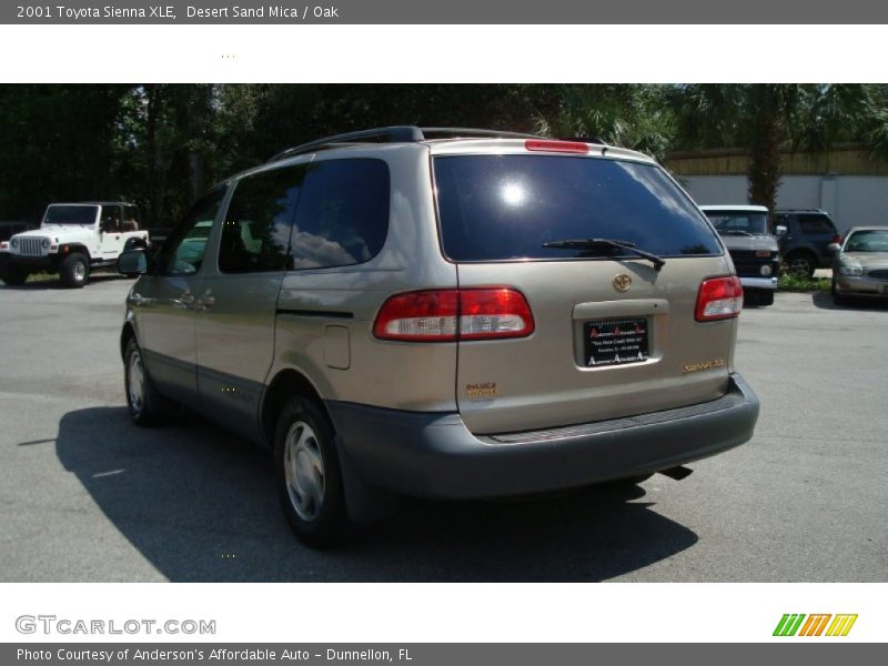 Desert Sand Mica / Oak 2001 Toyota Sienna XLE