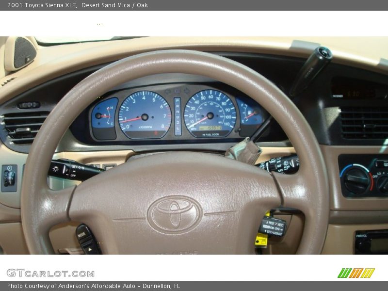 Desert Sand Mica / Oak 2001 Toyota Sienna XLE