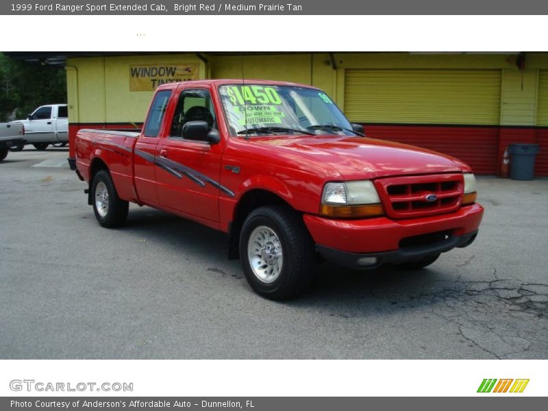 Bright Red / Medium Prairie Tan 1999 Ford Ranger Sport Extended Cab