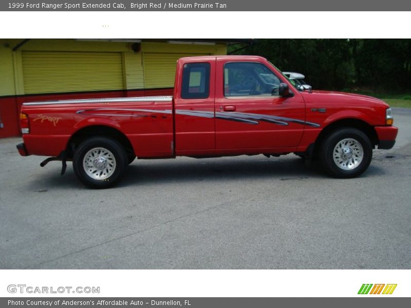 Bright Red / Medium Prairie Tan 1999 Ford Ranger Sport Extended Cab