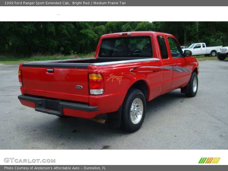 Bright Red / Medium Prairie Tan 1999 Ford Ranger Sport Extended Cab