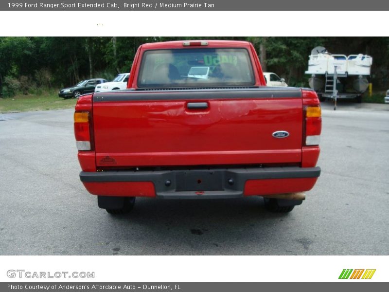 Bright Red / Medium Prairie Tan 1999 Ford Ranger Sport Extended Cab