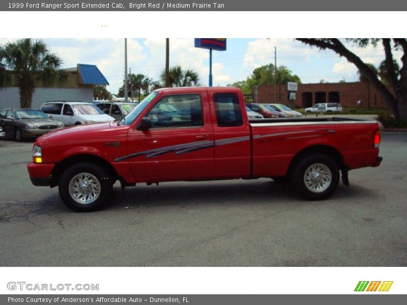Bright Red / Medium Prairie Tan 1999 Ford Ranger Sport Extended Cab