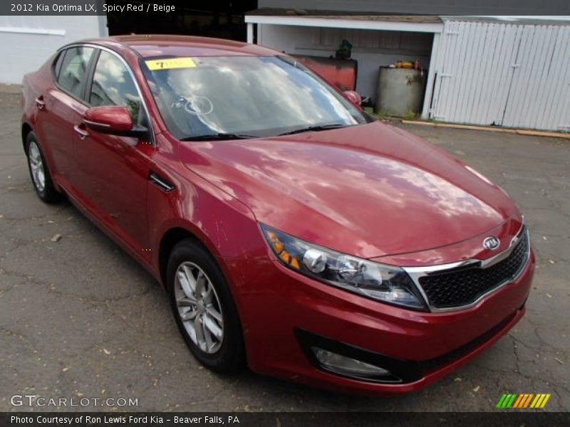 Spicy Red / Beige 2012 Kia Optima LX