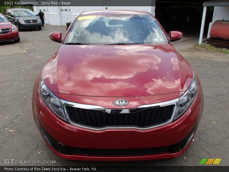 Spicy Red / Beige 2012 Kia Optima LX
