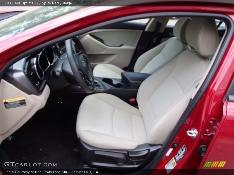 Spicy Red / Beige 2012 Kia Optima LX