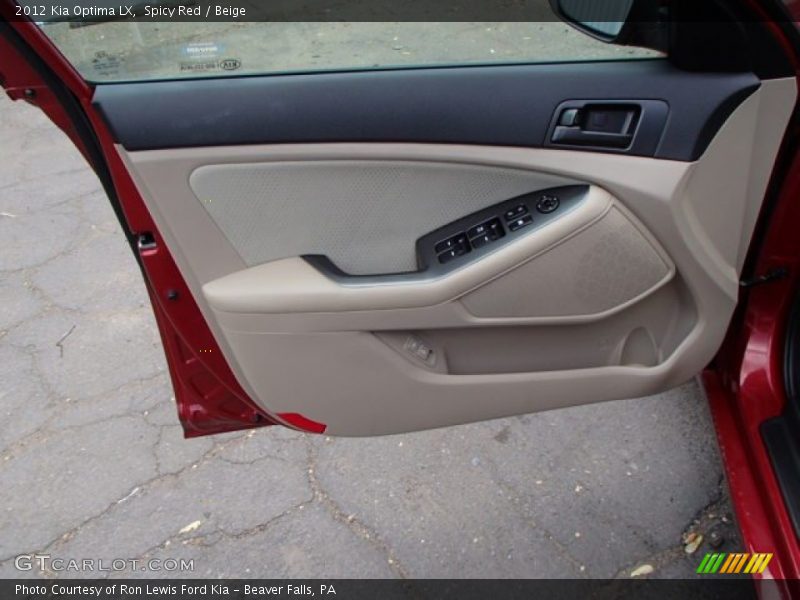 Spicy Red / Beige 2012 Kia Optima LX