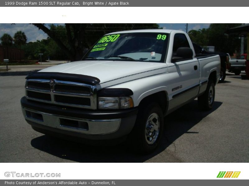 Bright White / Agate Black 1999 Dodge Ram 1500 SLT Regular Cab