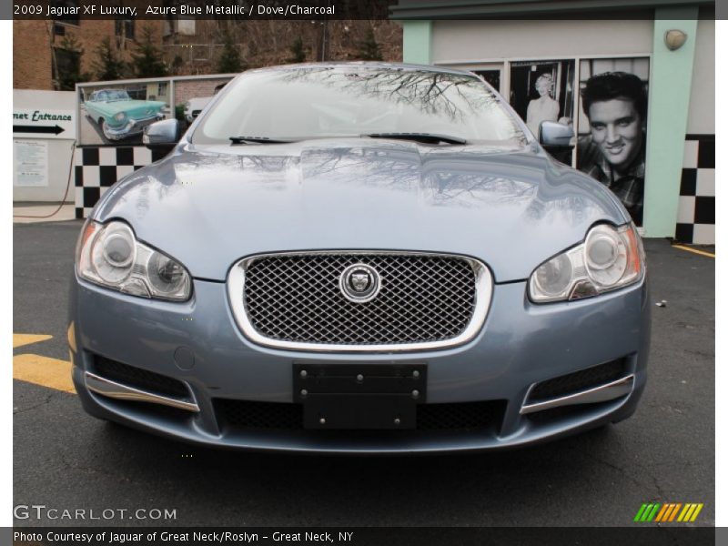 Azure Blue Metallic / Dove/Charcoal 2009 Jaguar XF Luxury