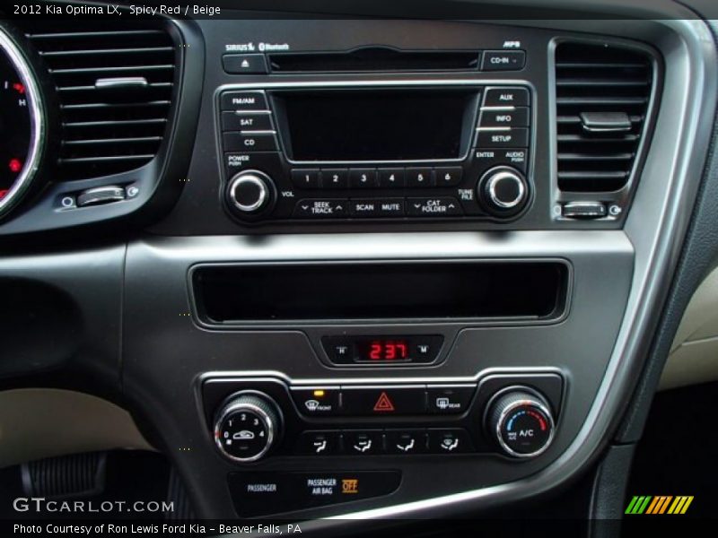 Spicy Red / Beige 2012 Kia Optima LX