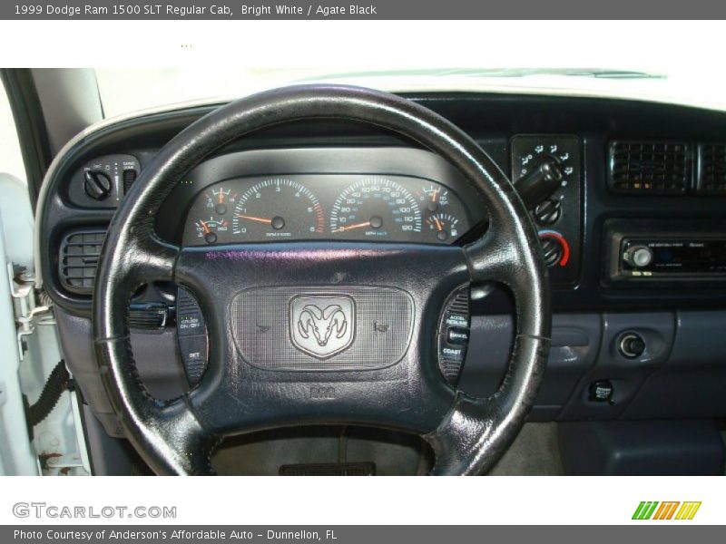 Bright White / Agate Black 1999 Dodge Ram 1500 SLT Regular Cab