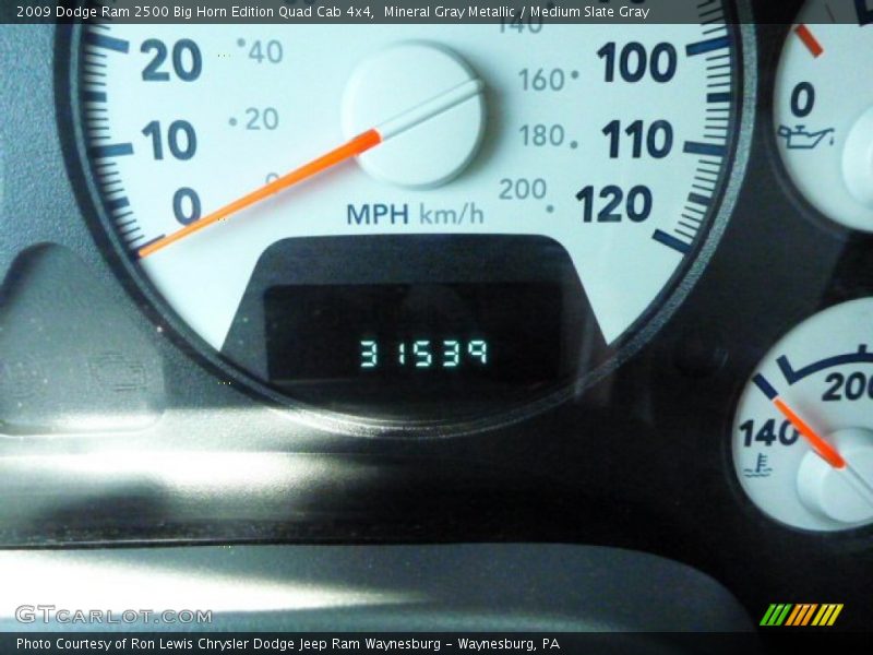 Mineral Gray Metallic / Medium Slate Gray 2009 Dodge Ram 2500 Big Horn Edition Quad Cab 4x4