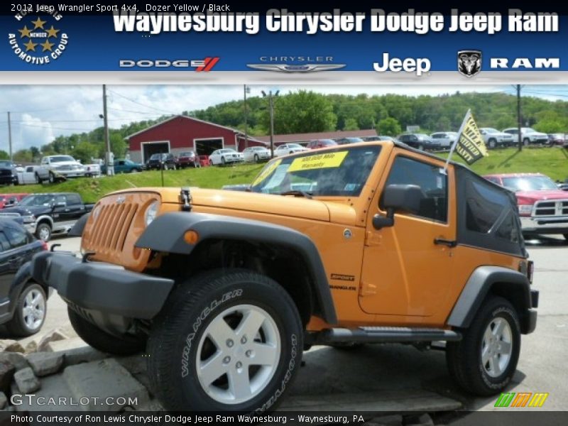Dozer Yellow / Black 2012 Jeep Wrangler Sport 4x4
