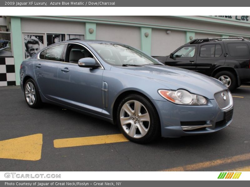 Azure Blue Metallic / Dove/Charcoal 2009 Jaguar XF Luxury