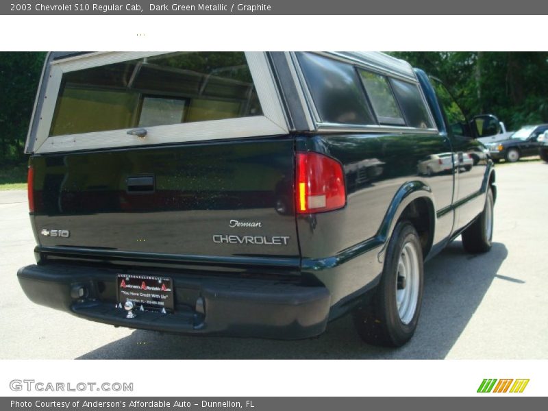 Dark Green Metallic / Graphite 2003 Chevrolet S10 Regular Cab